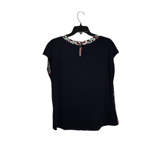 Porridge anthropogie Womens Navy Sailboat Print Short Sleeve Top size large - Picture 5 of 7